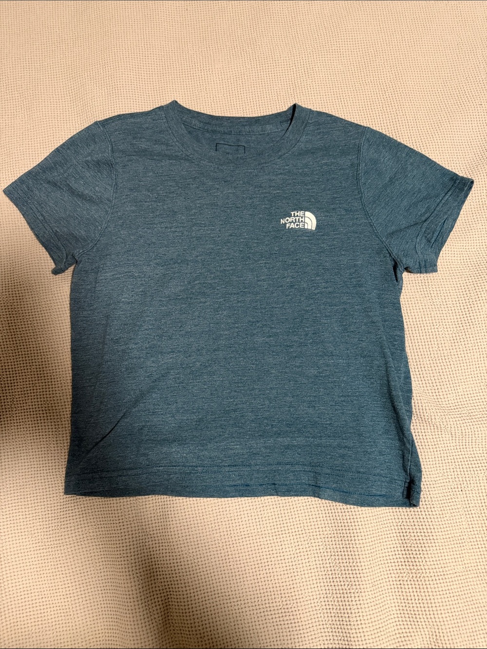 The North Face Women's Crop Tee - Teal Blue Heather